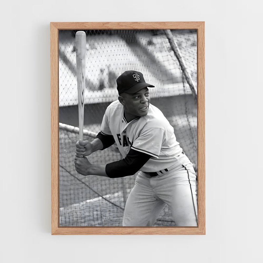 Poster Willie mays batte – affiche Baseball (vue 4)
